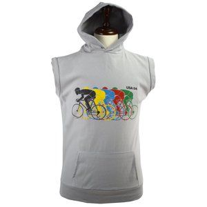 Vintage 1984 Cascade Cycle Hoodie Size MEDIUM Pullover Sweatshirt 50/50 USA